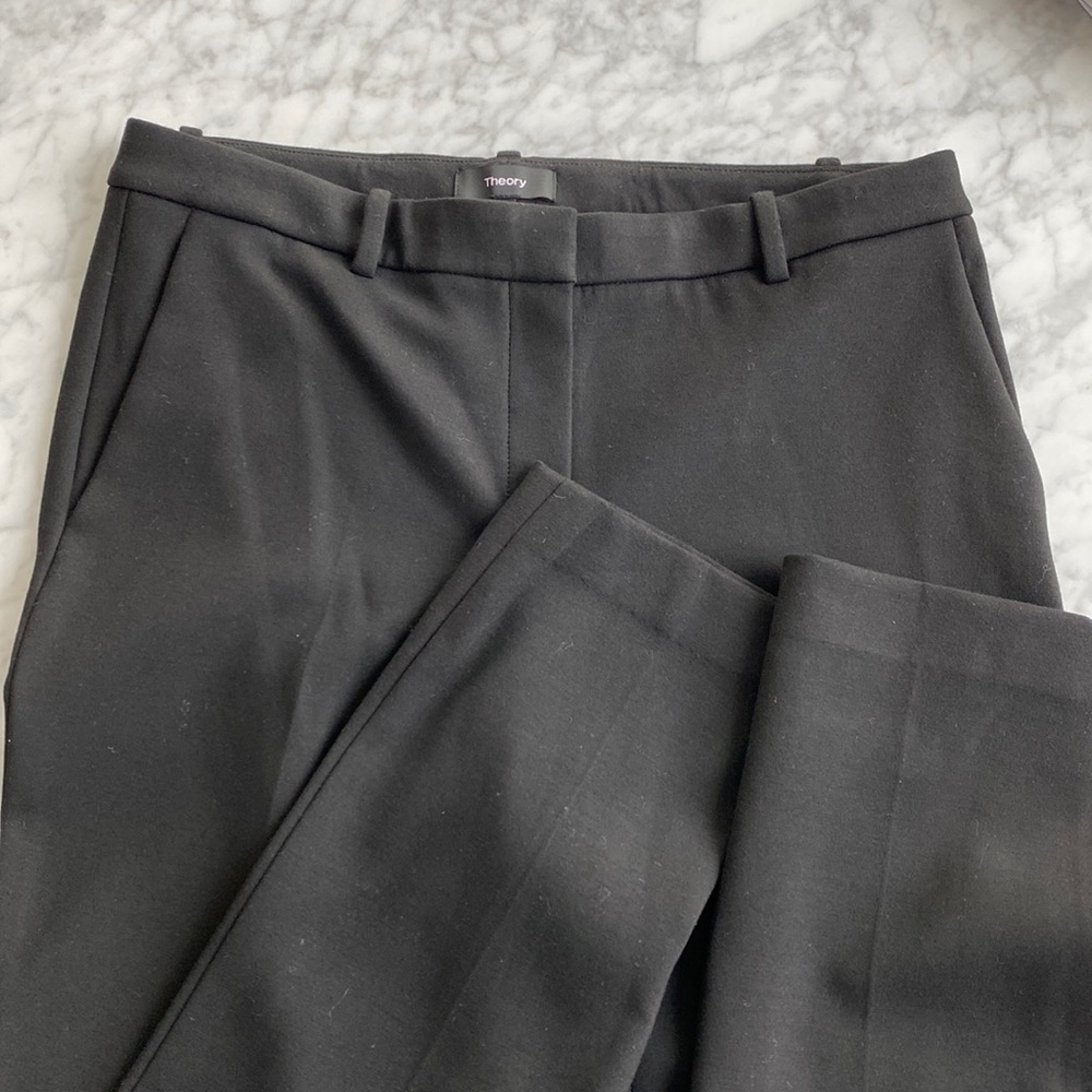 Theory Black Knit Trousers